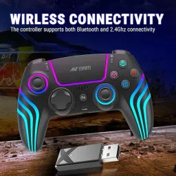 Ant Esports GP400 RGB Wireless Controller With Double Shock, Six- Axis Sensor Gamepad image 2