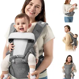 Baby Carrier with Hip Seat, 6- in-1 Baby Carrier Newborn to Toddler Baby Carrier-image-25