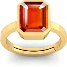 4.25 Ratti Garent Gomed Gem Stone Ring With Leb Certificate Stone Garnet Brass Plated Ring-image-4