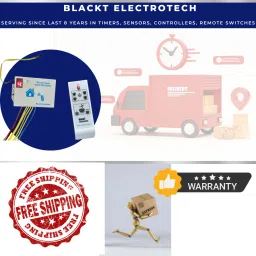 Blackt Electrotech (BT16D) Wireless Remote Switch For 4 Lights, 1 Fan With Speed Control Display Smart Switch image 5