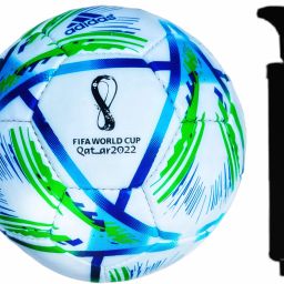 Qatar World Cup Green Edition PVC Football Size-5 with Air pump (pack of 1) Football - Size: 5-image-52