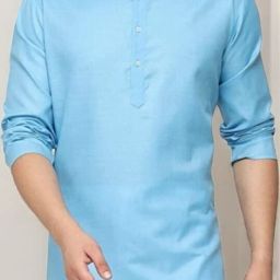 Men Embroidered Cotton Blend Straight Kurta-image-130