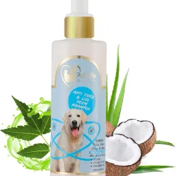 Pure Organic Anti Ticks & Lice Neem Shampoo For Healthy Shiny Coat For Dogs, Puppy Kitten, Cats Nourishing Hair & Body Wash Suitable For All Pet Types Flea and Tick, Conditioning, Whitening and Color Enhancing, Anti-itching Aloe Vera, Coconut, Lemon, Neem Dog Shampoo-1