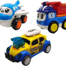 Unbreakable Four-Wheel Drive Friction Powered Diecast Toy Set-D135-3