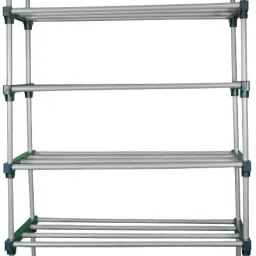 turbomax 8 Layer Book Shelf for Home Library Multipurpose Storage Organizer Rack Stand Metal Open Book Shelf image 2