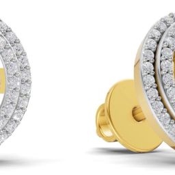 Sparkles Lab Grown Diamond Yellow Gold 14kt Stud Earring-image-66