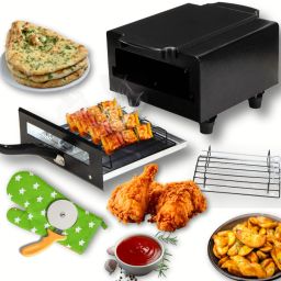 Mini Pizza Maker Oven | 1500W | Oil-Free Cooking, Grilling, Baking & Roasting Electric Tandoor-image-18