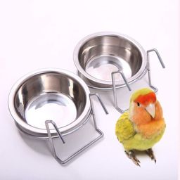 250ml Food and Water Feeder Cups for Bird Cages Stainless Steel Pet Bowl-image-87
