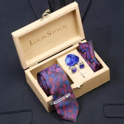 LOUIS STITCH Silk Cufflink & Tie Pin Set-picture-15