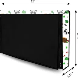 Immix Collections 32 Inch Led TV Cover Waterproof with Transparent Polyethene Layer for 32 inch Thomson, KODAK, Sony, Samsang, Mi Led TV Cover - Led-IC-32-K-Panda image 2
