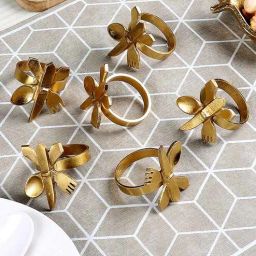 amaya decors Fork-Knife-Spoon Napkin RIng Set of 6-picture-14