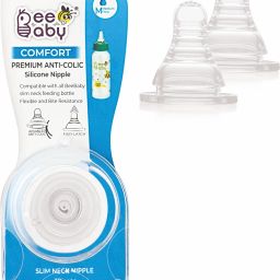 Peristaltic Soft Silicone Standard Neck Nipple with carry case Pack of 2 (Medium Flow) Medium Flow Nipple-image-21