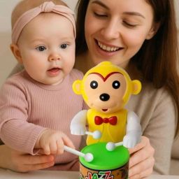 Dancing.Musical Drum Toy - Key Operated - Fun Toy for Kids (Hello Monkey)-image-65