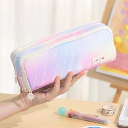 Canvas Large Capacity Pencil Case 3 Compartment Pouch Pen Bag For School, College Teen Girl, Boy, Men, Women, RP1238(35) Art Polyester Pencil Box-image-31