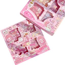 18 cm Cute Theme Kawaii Stickers -100 Sheets Cute Washi Stickers for Project Self Adhesive Sticker-image-4