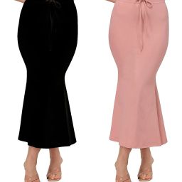 The Stanch NN-thestanch-petticoat_1001-BLACK-COMBO-PTCT-PEACH-BLACK-L Lycra Blend Petticoat-image-4