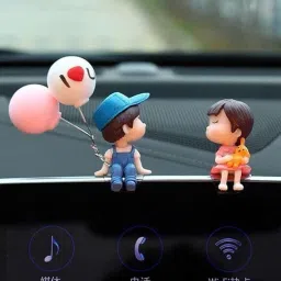 CAR DASHBOARD CUTE COUPLE PAIR (MULTI-COLOR) Decorative Showpiece - 7 cm-image-32