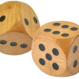 WOODEN 2PCS BIG DICE BLACK COLORED DOTS FOR PLAYING SNAKE & LADDER LUDO Board Game Accessories-image-98