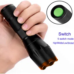 small sun 100% Good Quality Rechargeable Cree super Bright LED Waterproof 5 Mode Torch 4 hrs Torch Emergency Light image 4