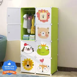 8-Door 8-Shelf Plastic kids Collapsible Cupboard PC Collapsible Wardrobe-image-8