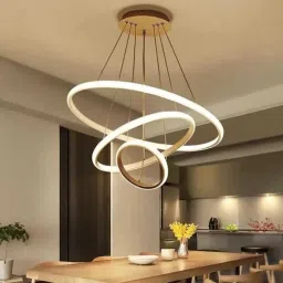 Modern 3 Ring LED Chandelier Lamp Led Ceiling Lights Ceiling Lamp (Gold) Chandelier Ceiling Lamp-picture-27