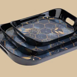 Modern Serving Platters, 3 Piece Set, Kitchen Tray-18
