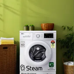lg 8 kg 5 Star, Inverter Direct Drive Technology, 6 Motion, Steam Fully Automatic Front Load with In-built Heater White image 3