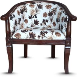 Barrel Accent Chair Floral Chair-32
