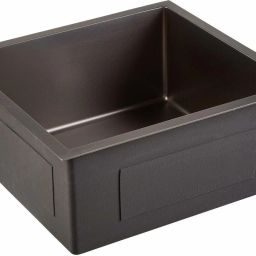 24" x 18" x 10" BLACK Handmade MATT Finish Single Bowl Grade 304 Stainless Steel Kitchen Sink (BLACK) Single Bowl With Tap Hole 24x18x10 Vessel Sink-image-75