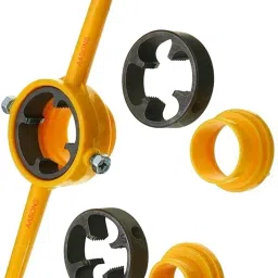 6 Pc PVC Thread Maker Plastic Pipe For Pumps PVC Thread Die Kit Tool Maker Die Handle-image-7