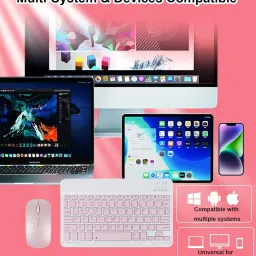 VENDICS KEY BOARD WITH MOUSE Bluetooth Laptop-size Multi-device Keyboard Compatible with iPad image 4