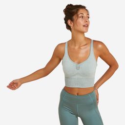 domyos Women Yoga Sports Bra - Khaki-picture-49