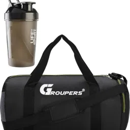 Gym Duffle Polyester Bag With Shaker Bottle-400 ML/Gym Bag Combo Bag for Men Fitness Accessory Kit Kit-image-72