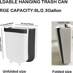 webdealz Folding Kitchen Trash Can,Door Mounted, Hanging Garbage Organizer X1.312 Regular Organizer-picture-5