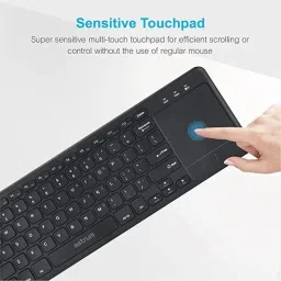 ASTRUM KW280 Slim Wireless Keyboard with Touchpad (Black) Wireless Standard Multi-device Keyboard Compatible with Desktop, Laptop, Mac multimedia_keys,Astrum KW280 image 3