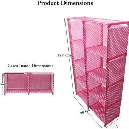 pyxbe 8 Layer Simple Bookshelf/Multipurpose Rack/Children Bookcases/File Rack Metal Open Book Shelf image 2