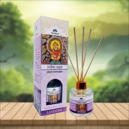 Ombre Reed Diffuser-100ml Lavender With 5 Natural sticks Ideal for Office Cabins, Small Room, Washrooms, Stores, Reception Areas Etc... Diffuser-48