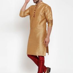 Men Pure Silk Kurta Pyjama Set-image-22
