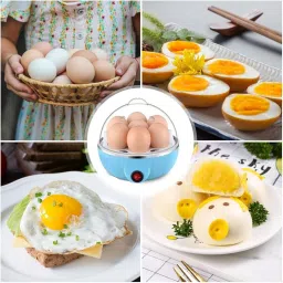 da novira 18 Grid Egg Storage & 7 Egg Boiler(Soft, Medium,Hard)For Fast Steaming & Boiling 18 Grid Egg Storage Box Combo With 7 Egg Boiler For Fast Steaming & Boiling_17 Egg Cooker image 2