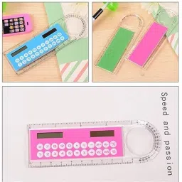 ktoston Design 15 Cm Scale with Digital Calculator Easy to Use BasicCalculator image 2