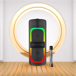 SACRO Bluetooth Party Speaker With Karaoke Mic and RGB Lights,High Quality Woofer F153 40 W Bluetooth Laptop/Desktop Speaker-image-69