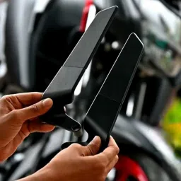 Manual Rear View Mirror For Hero, Honda, KTM, Bajaj, Suzuki, Yamaha, Royal Enfield, Universal For Bike Universal For Bike-image-25