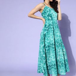 Women Maxi Green, Blue Full Length Dress-image-74