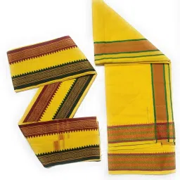 JUPALAW TRENDY & TRADITIONAL FANCY COTTON DHOTI/LUNGI WITH GAMCHA Solid Men Dhoti-image-20