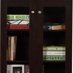 Awana Dark Wenge Engineered Wood Close Book Shelf-image-1