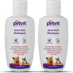Anti Itch Dog Shampoo with blend of Eucalyptus & Natural Ingredients | Pack of 2 Anti-itching Fragrance free Dog, Cat Shampoo-14