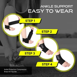 healthhike Adjustable Ankle Support for Men & Women - Pain Relief, Compression Ankle Strap Ankle Support image 3