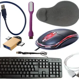 ANJO Wired Keyboard & Mouse-Wrist Pad-Hub 3.0-Cleaner-2in1 OTG-Ext Cable-LED Combo Set-image-12