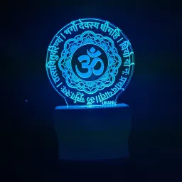 3D Illusion LED Light Night Lights for 7 Colors Led Changing Lighting Bedroom Decoration Decorative Lighting Gifts for Boys Girls Kids Baby Friends New gayatri mantra Night Lamp ( 5 cm, Multicolor ) Night Lamp-picture-7