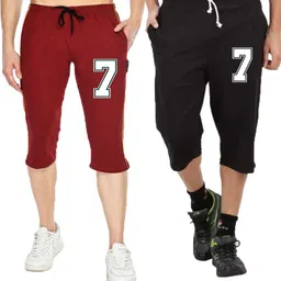 diwazzo Graphic Print Men Three Fourths-picture-1